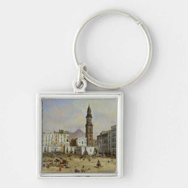 Piazza Mazaniello, Naples Key Ring (Front)