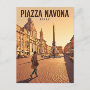 Piazza Navona Italy Postcard
