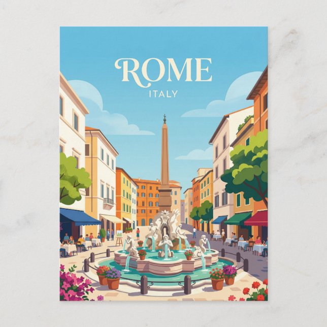 Piazza Navona Italy Postcard (Front)