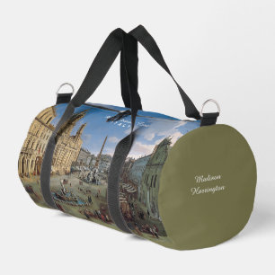 Piazza Navona, Rome custom name Duffle Bag