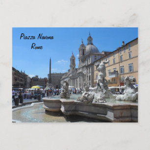 Piazza Navona- Rome, Italy Postcard