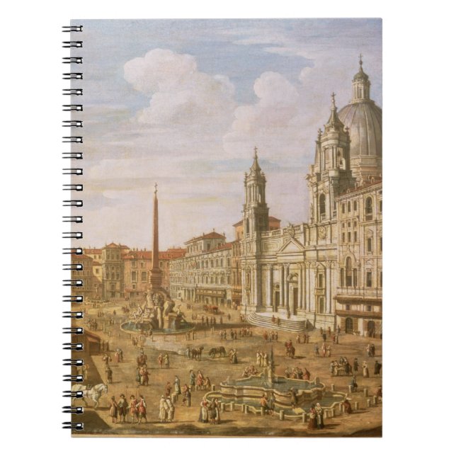 Piazza Navona, Rome, looking South towards Palazzo Spiral Notebook (Front)