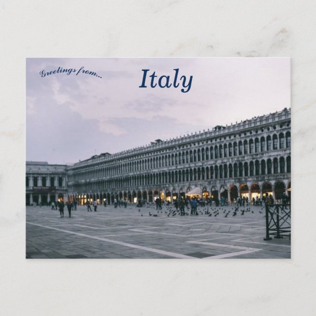 Piazza San Marco or St Mark's Square Venice Italy Postcard (Front)