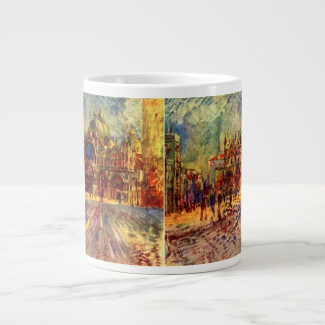 Piazza San Marco, Venice by Pierre Renoir Large Coffee Mug (Front)