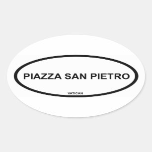 PIAZZA SAN PIETRO OVAL STICKER