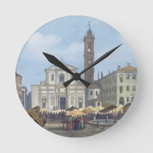 Piazza Santo Stefano from 'Views of Milan and its Round Clock