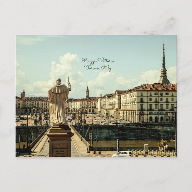 Piazza Vittorio, Torino, Italy Postcard (Front)