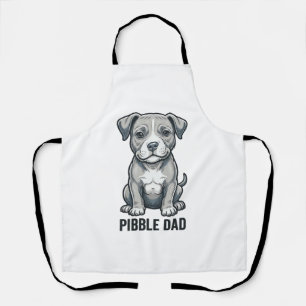 Pibble Dad Vintage Engraving Dog Shirt Design_1 Apron