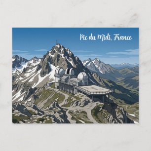 Pic du Midi France Travel Postcard