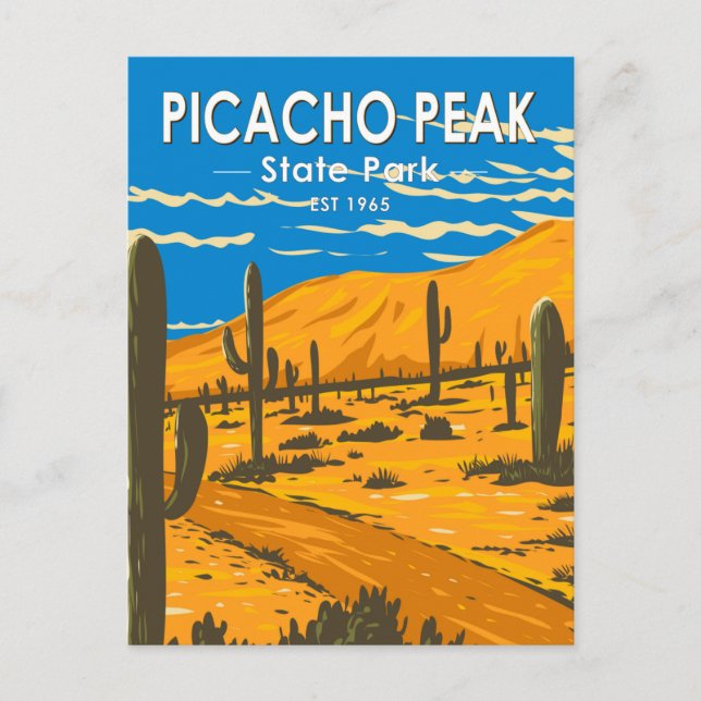 Picacho Peak State Park Arizona Vintage Postcard (Front)