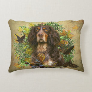 Picardy Spaniel , Hunting season Decorative Cushion