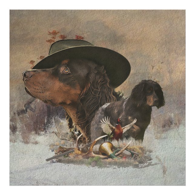 Picardy Spaniel , Hunting Season    Photo Print (Front)