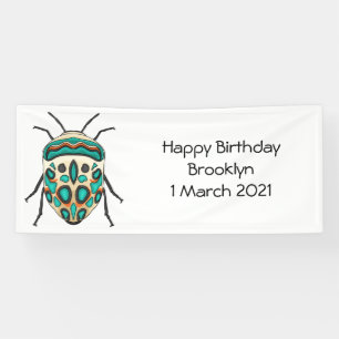 Picasso bug cartoon illustration banner
