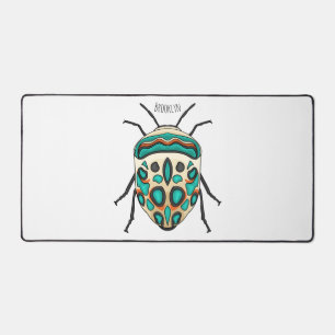 Picasso bug cartoon illustration desk mat