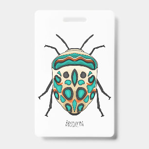 Picasso bug cartoon illustration ID badge