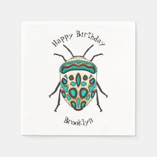 Picasso bug cartoon illustration  napkin