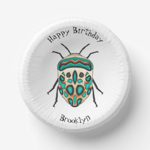 Picasso bug cartoon illustration paper plate
