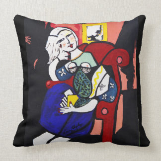 PICASSO BY NORA  GIRL WITH BOOK CUSHION