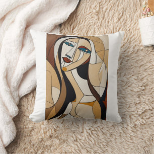 "Picasso-inspired Femme Pillow" Cushion