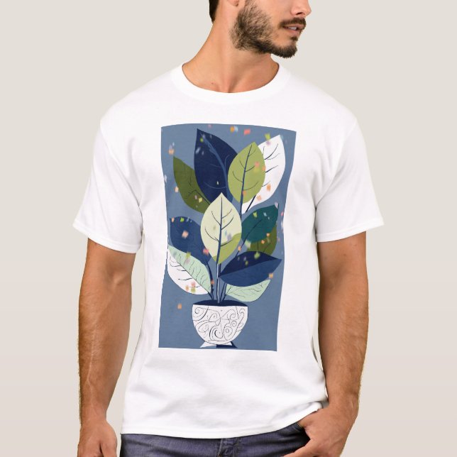 Picasso-Inspired Growing Plant T-Shirt (Front)