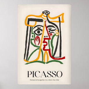 Picasso Portrait Jacqueline Straw Hat962 Abstract Poster
