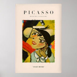 Picasso Smiling Woman Abstract Portrait Poster