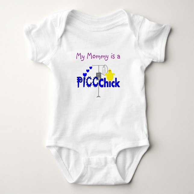 PICC CHICK (PICC LINE NURSE) gifts Baby Bodysuit (Front)