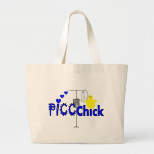 PICC CHICK (PICC LINE NURSE) gifts Large Tote Bag