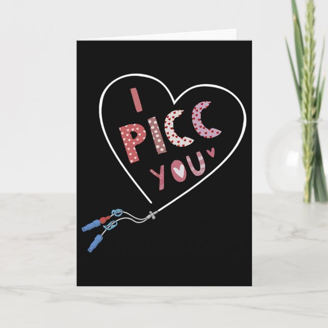 Picc Heart Valentine Vascular Access Team Picc Iv  Card (Front)