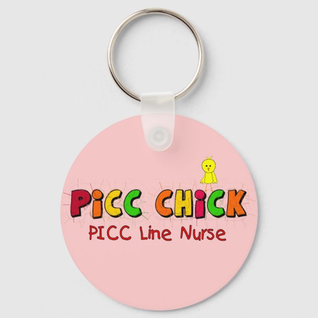 PICC LINE Nurse  Gifts Key Ring (Front)