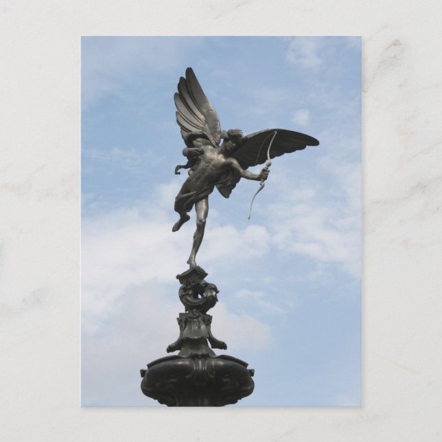 Piccadilly Circus, Eros Postcard (Front)