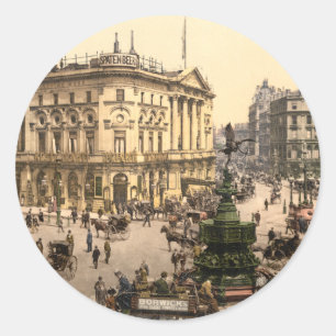 Piccadilly Circus, London, England Classic Round Sticker