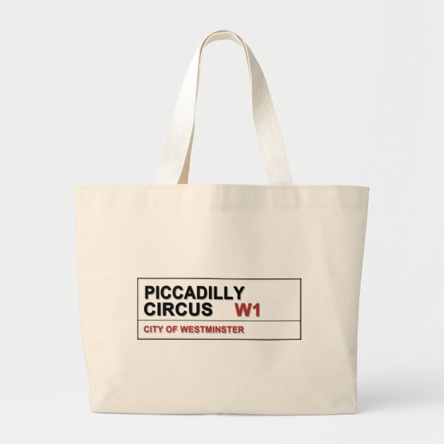 Piccadilly Circus London Large Tote Bag (Front)
