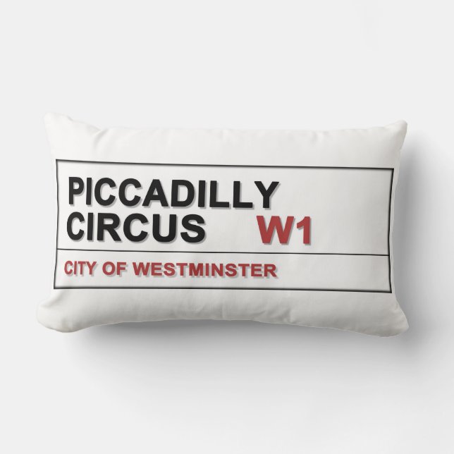 Piccadilly Circus LONDON Lumbar Cushion (Front)