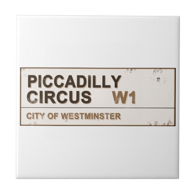 Piccadilly Circus London - Vintage Tile (Front)