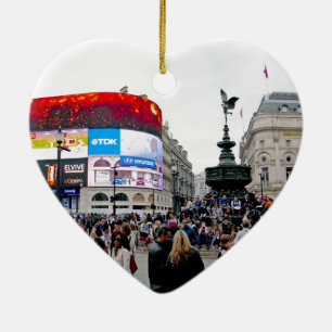 Piccadilly Circus - Professional photo Ceramic Tree Decoration