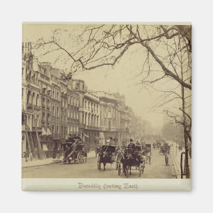 Piccadilly facing East, (sepia photo) Magnet