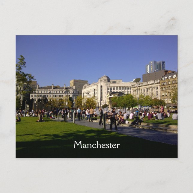Piccadilly Gardens, Manchester Postcard (Front)