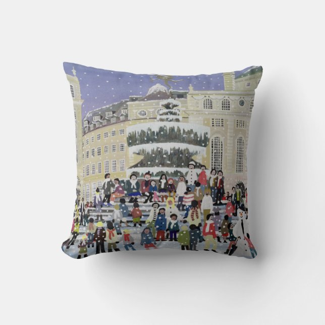 Piccadilly Snow Scene Cushion (Front)