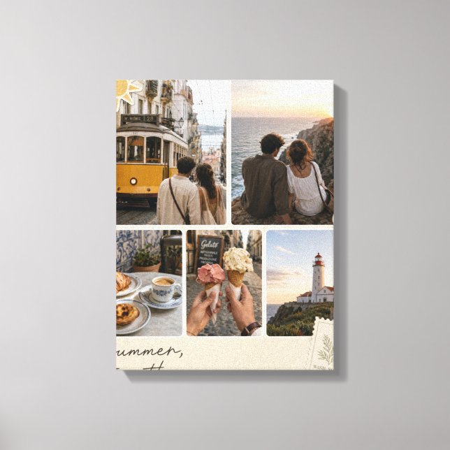 PicCollage Template - Stretched Canvas 12x16 Print (Front)