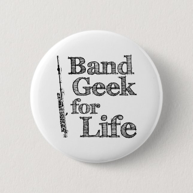 Piccolo Band Geek 6 Cm Round Badge (Front)