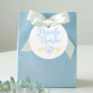 Piccolo Bimbo (Little Boy)  White Favour Tags