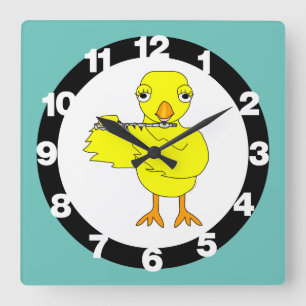 Piccolo Chick Square Wall Clock