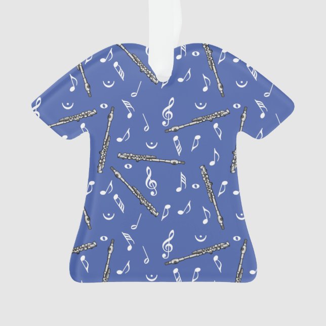 Piccolo Music Note Pattern Ornament (Front)