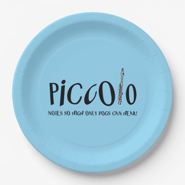  Piccolo Notes So High T-Shirt Paper Plate (Front)