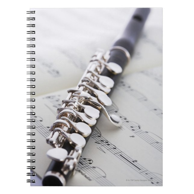 Piccolo on a Score Spiral Notebook (Front)