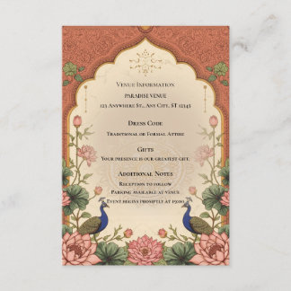 Pichwai Inspired Indian Wedding Enclosure Card