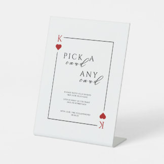 Pick a Card Any Card Wedding Sign
