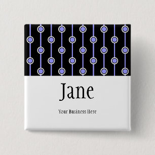 PICK-A-COLOR Dots And Stripes Name Badge Button