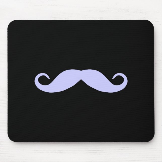 Pick A Colour Moustache on Black Mouse Pad (Front)